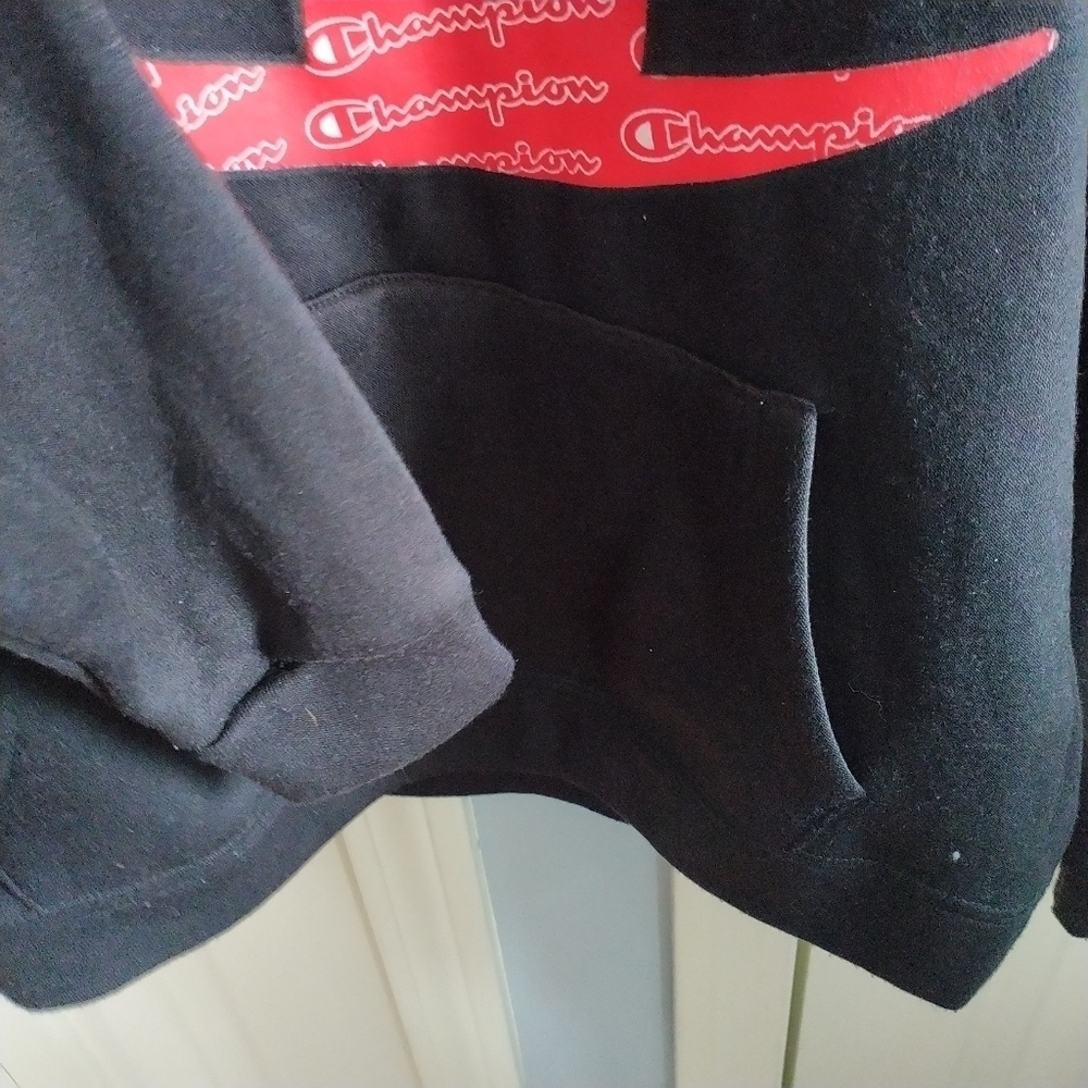 Men's Champion Black Hoodie M - Picture 4 of 11